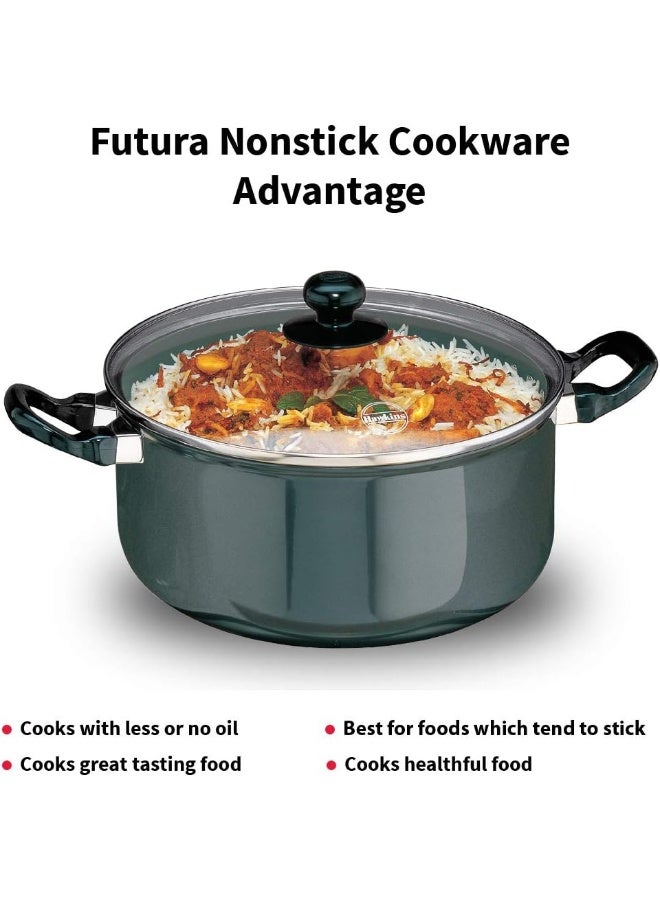 Hawkins وعاء طهي فutura بسعة 3 لتر غير لاصق مع غطاء زجاجي وعاء طهي مع غطاء أسود NST30G  - Image 5