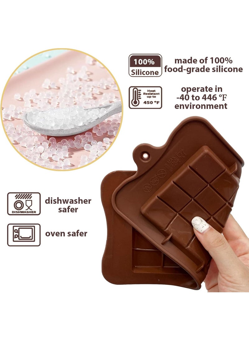 Happy Home Silicone Chocolate Bar Molds Non Stick 4 Pack Multi Shape Food Grade Heat Resistant Baking Molds for Chocolate Candy Jelly Cake Up to 230C - Image 3