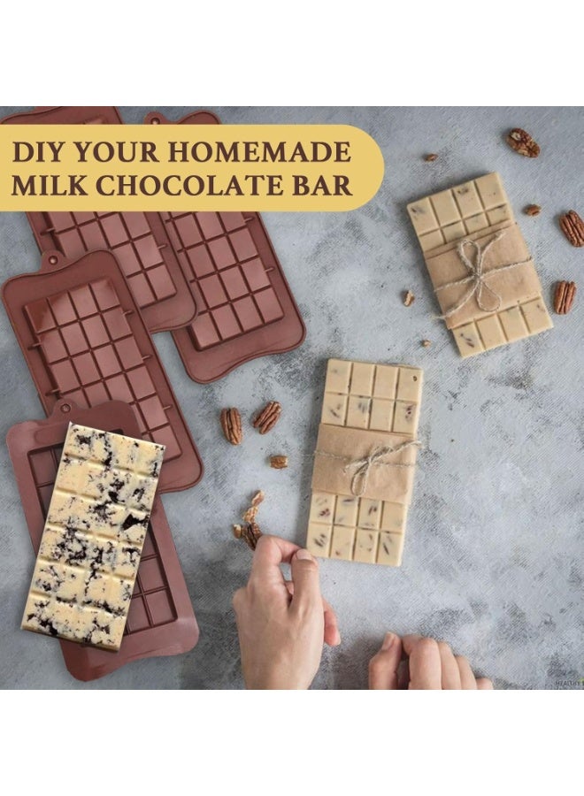 Happy Home Silicone Chocolate Bar Molds Non Stick 4 Pack Multi Shape Food Grade Heat Resistant Baking Molds for Chocolate Candy Jelly Cake Up to 230C - Image 4