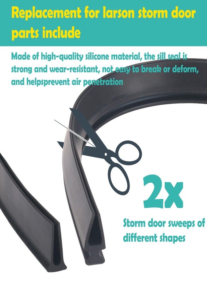 GGTE Storm Door Sweep for Larson and Pella, 36" Storm Door Bottom Seal for Andersen Metal Doors and Vinyl Doors Storm Door Seal Rubber Strip (StyleA+StyleB) - Image 3