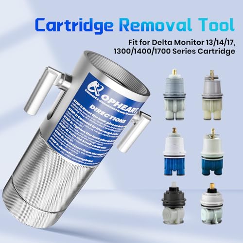 Opheart Cartridge Removal Tool Compatible with Delta 1300/1400 and 13/14 Series Single Hanlde Cartridge, Shower Cartridge Removal Tool Removes for RP19804 RP46074 Faucet Cartridge, 3/16" cartridge puller - Image 3