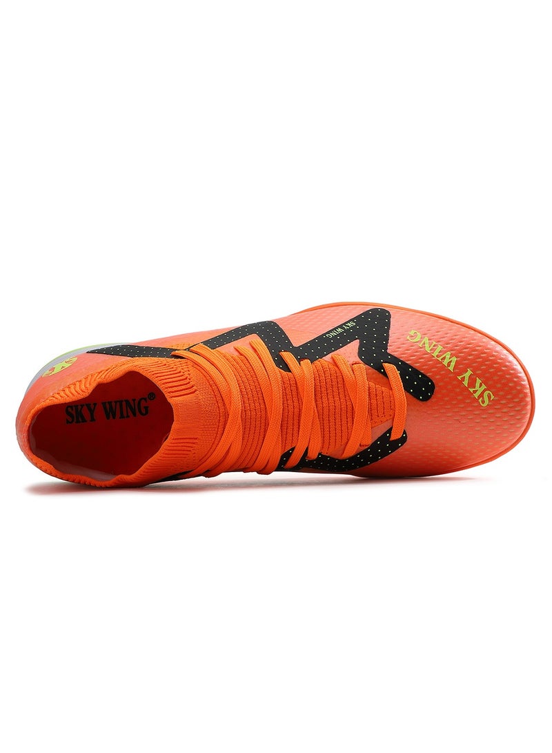 SKY WING SKY WING Men's Soccer Shoes Cleats Professional High-Top Breathable Athletic Football Shoes Outdoor/Indoor Professional Futsal Football Training Sneakers  - Image 5
