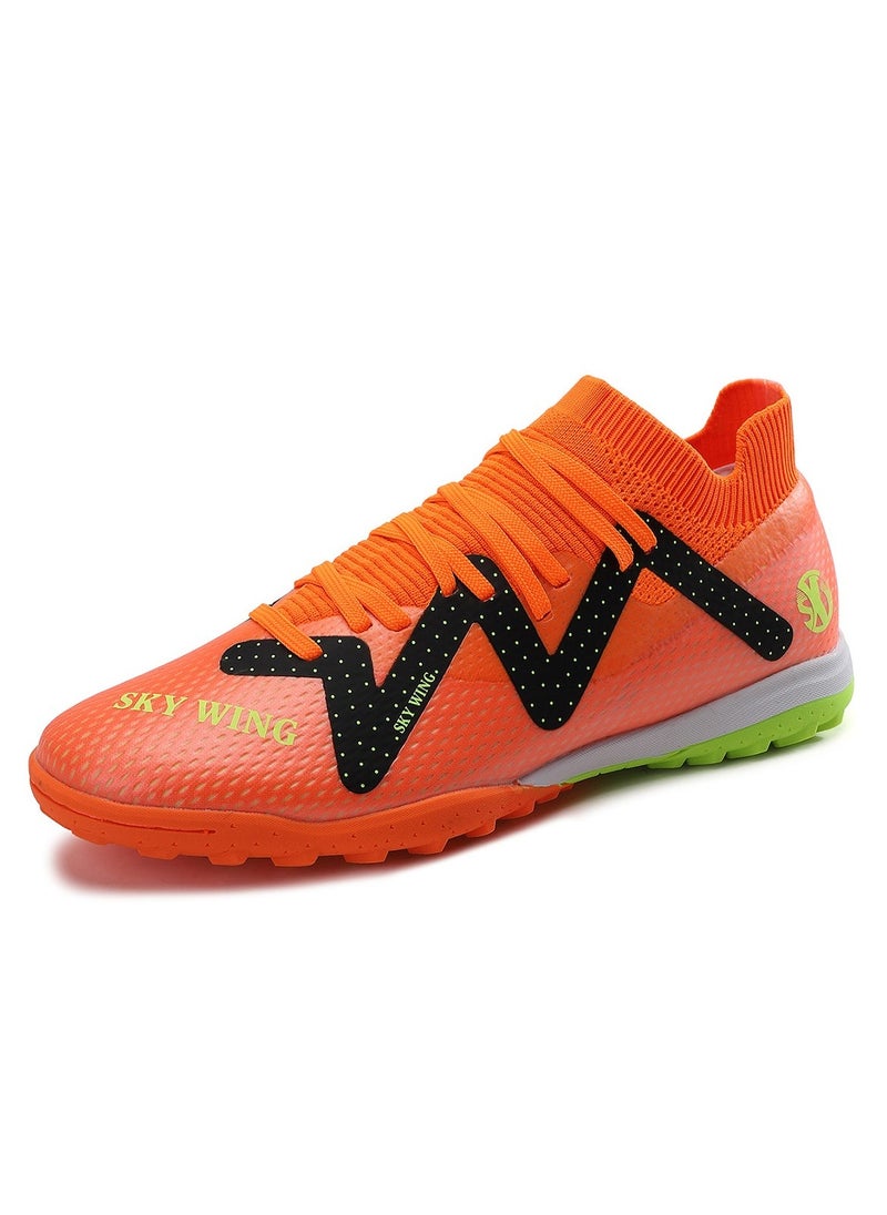 SKY WING SKY WING Men's Soccer Shoes Cleats Professional High-Top Breathable Athletic Football Shoes Outdoor/Indoor Professional Futsal Football Training Sneakers  - Image 1