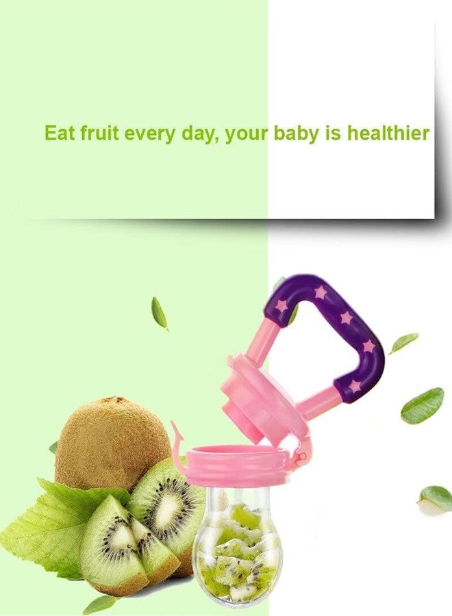CUTEABLY أداة كيوتيبلي بيبي لقضم الفاكهة، وإطعام الطفل، وفرشاة أصابع سيليكون، وعضاضة (اللون 12) - Image 5