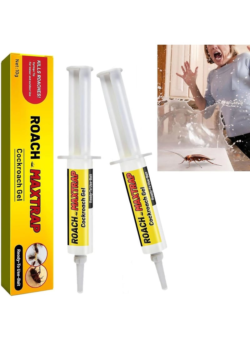 SYOSI Indoor/Outdoor Roach Traps, Natural Repellent for Cockroaches, Non-Toxic Roach Control Stations, Effective for Small & Large Cockroaches, Long-Lasting Protection(2 PCS)  - Image 1