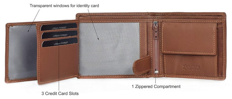 URBANFOREST مجموعة هدايا لمحفظة جلدية براين ريدوود وحزام قماش ريدوود الكاجوال - Image 5