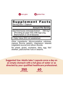 jarrow formulas Beta Glucan 250 Mg 60 Capsules Immune Function Support Dietary Supplement Highpurity Extract Patented Preparation 60 Servings  - Image 4