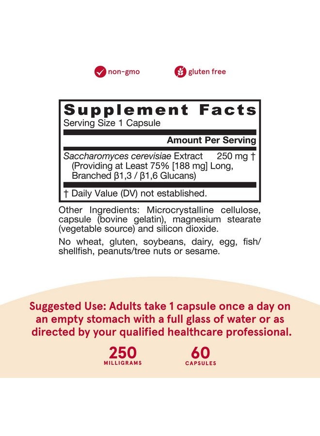 jarrow formulas Beta Glucan 250 Mg 60 Capsules Immune Function Support Dietary Supplement Highpurity Extract Patented Preparation 60 Servings - Image 4