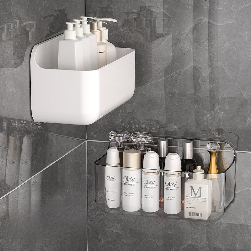Bathroom Suction Cup Storage Rack Bathroom Wall-Mounted Drain Rack Punch-Free Hanging Rack Toilet Wall Soap Soap Storage(A1310500-01) - Image 4