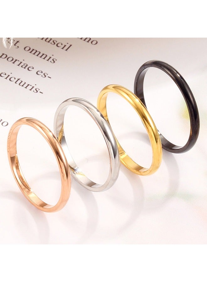 NOKMIT 4-Piece Multicolour Ring Set Ladies Girls Thin Gold Ring Delicate Cute Thumb Gold Ring for Women,Girls，Engagement Ring Fashion Jewelry Jewelry - Image 1