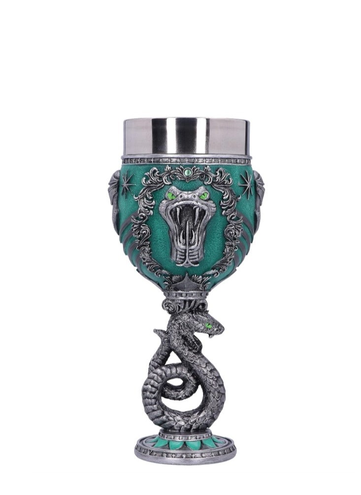 Nemesis Now Harry Potter Slytherin Hogwarts House Collectaible Goblet Resin Green Silver