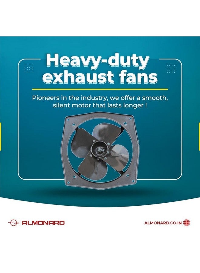 Almonard 1400 RPM Single Phase Exhaust Fan, 300 mm/12-inch (Black) - Image 3