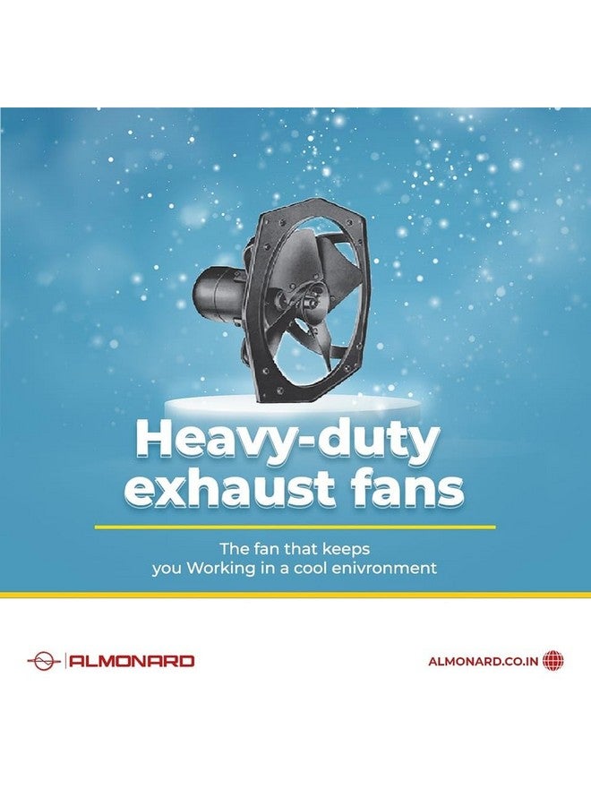 Almonard 1400 RPM Single Phase Exhaust Fan, 300 mm/12-inch (Black) - Image 4