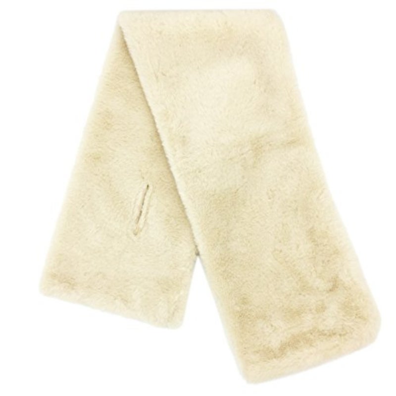 YOUR SMILE - Premium Solid Color Long Rectangle Faux Fur Warm Soft Furry Wrap Around Loophole Scarf - Image 2