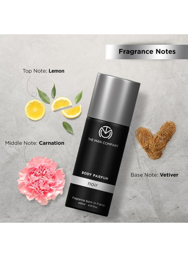 The Man Company Non-Gas Body Perfume for Men - Noir (120 ML) - Image 2