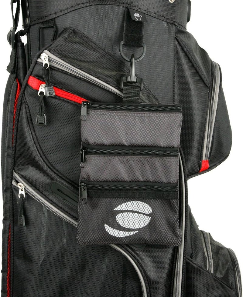 Orlimar Detachable Golf Accessory Pouch, 3 Zippered Pockets for Valuables and Golf Accessories, Clips to Your Golf Bag for Extra Storage and Easy Access. - Image 1
