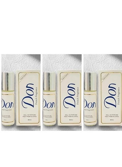 عطر فرنسي رول أون 6 مل، 3 قطع