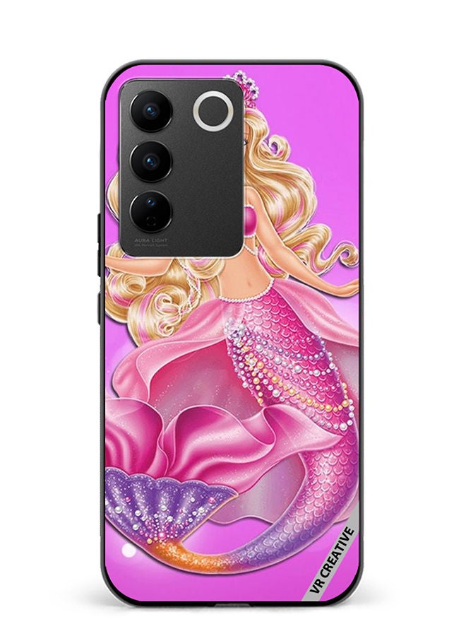 VR CREATIVE Protective Case Cover For Vivo V27e Mermaid Barbie Design Multicolour - Image 1