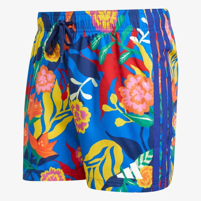 MEXICANA FLORALS 3 STRIPES SWIM SHORTS 5 INCH