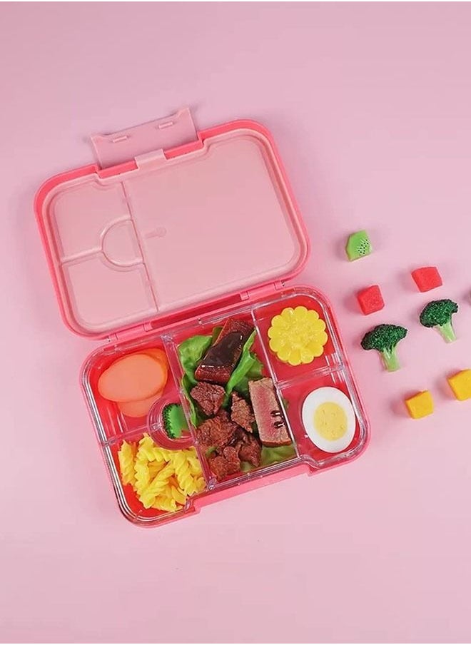 Arabest - Bento Lunch Box Boxes Container Bundle Divider Double Insulation Translucent Box Microwave Safe 21x15x4.5cm - Image 1
