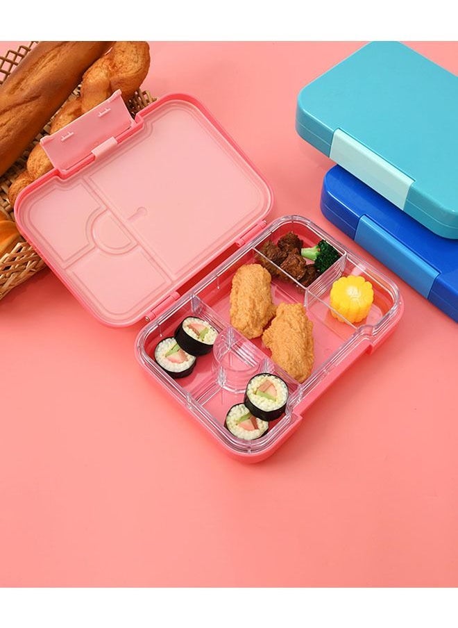 Arabest - Bento Lunch Box Boxes Container Bundle Divider Double Insulation Translucent Box Microwave Safe 21x15x4.5cm - Image 1