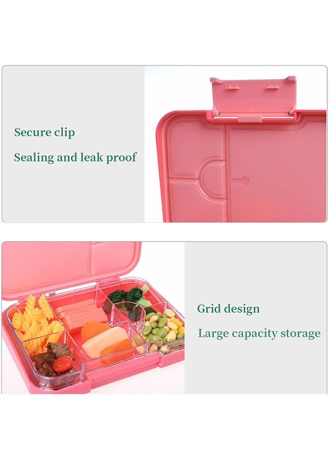 Arabest - Bento Lunch Box Boxes Container Bundle Divider Double Insulation Translucent Box Microwave Safe 21x15x4.5cm - Image 1