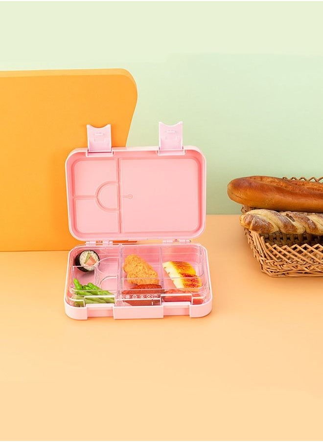 Arabest - Bento Lunch Box Boxes Container Bundle Divider Double Insulation Translucent Box Microwave Safe 21x15x4.5cm - Image 1