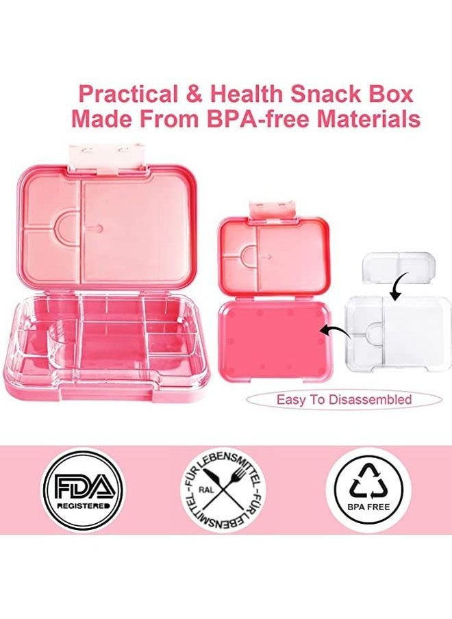 Arabest - Bento Lunch Box Boxes Container Bundle Divider Double Insulation Translucent Box Microwave Safe 21x15x4.5cm - Image 1