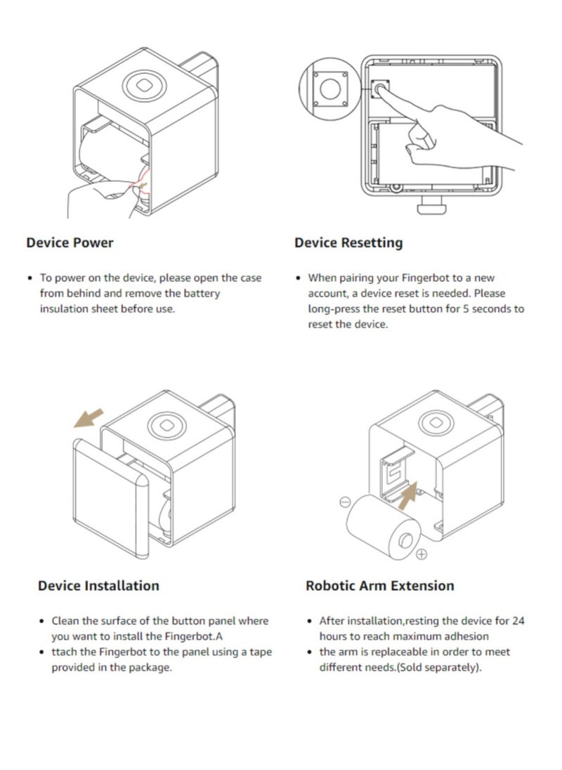 RATSAW - Fingerbot Smart Switch Button Pusher No Wiring Bluetooth App or Timer Control Add fingerBot Hub Mini to Make it Compatible with Alexa or Google Home or IFTTT - Image 1