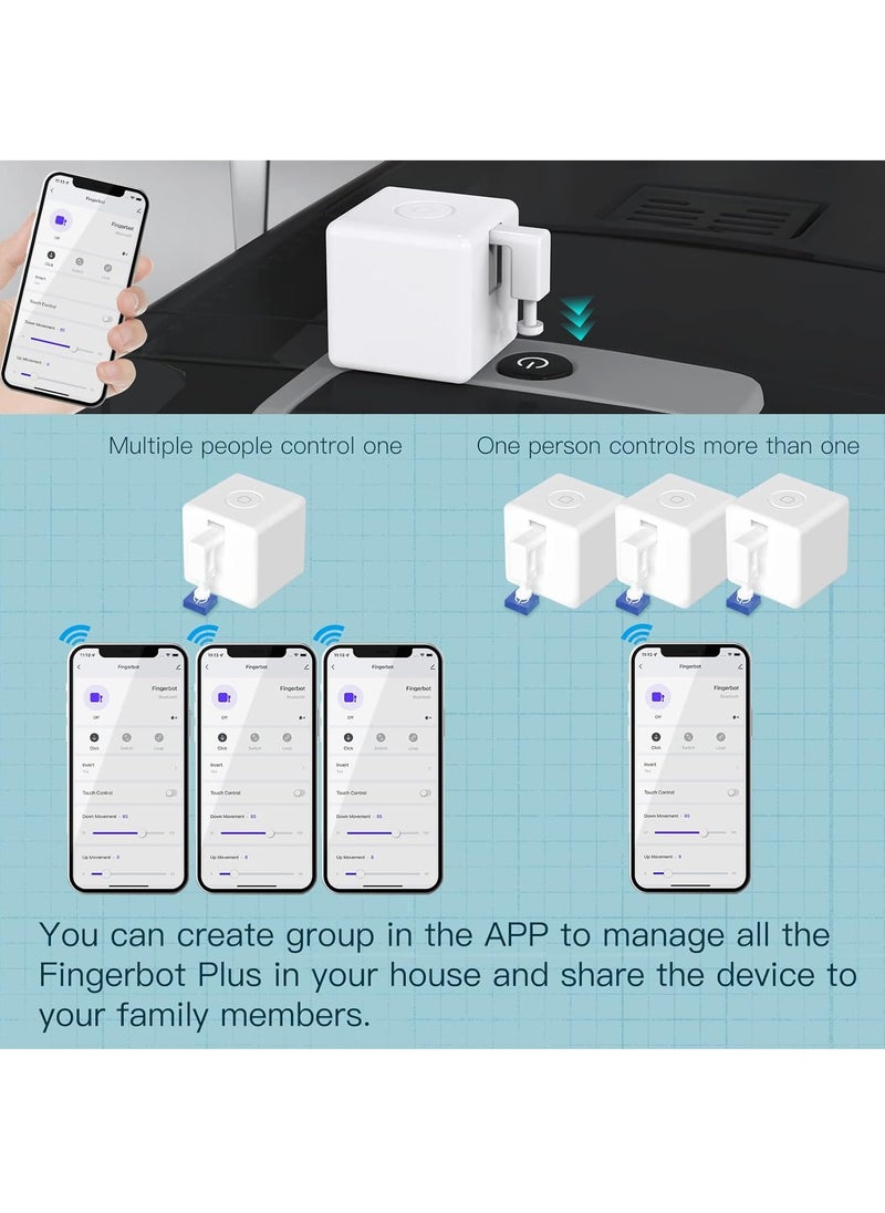 RATSAW - Fingerbot Smart Switch Button Pusher No Wiring Bluetooth App or Timer Control Add fingerBot Hub Mini to Make it Compatible with Alexa or Google Home or IFTTT - Image 1