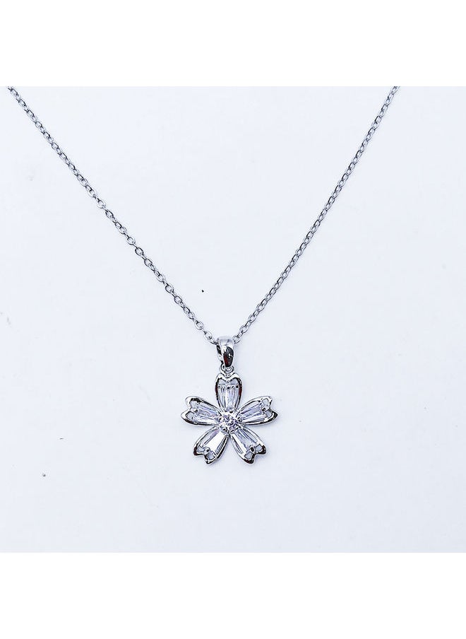 FLUFFY Bright Rose Soft Necklaces Of Fluffy Women's Accessories-Silver  - Image 4
