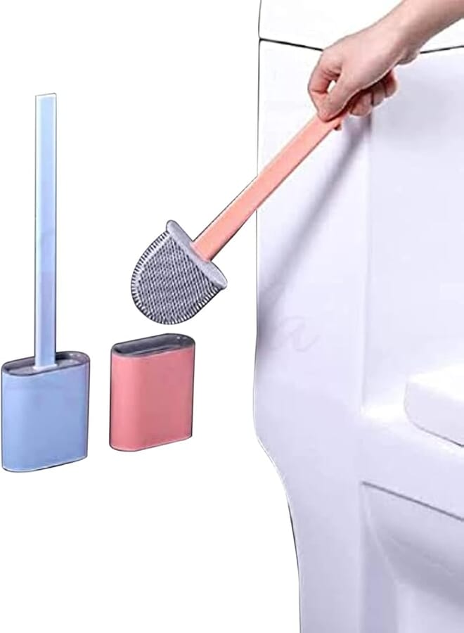 Generic Pure silicone toilet brush - simon color premium material entering the most tough places