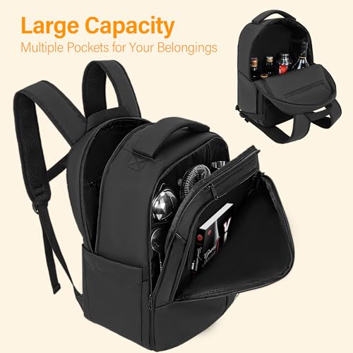 OUUTMEE Bartender Bag Bartender Kit Travel Backpack for Cocktail Shaker Set Portable Carrying Bag with Compartments for Wine Bottles for Travel Home Indoor Outdoor PartyBackpack Only - Image 3
