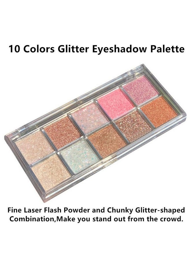 Go Ho لوحة ظلال العيون 10 ألوان، جميع ظلال العيون اللامعة، مكياج كوري، ظلال عالية الصبغة، مظهر ماسي لامع، لوحة ظلال العيون الرائعة المقاومة للماء 07 Galaxy Sky Sparkle - Image 3