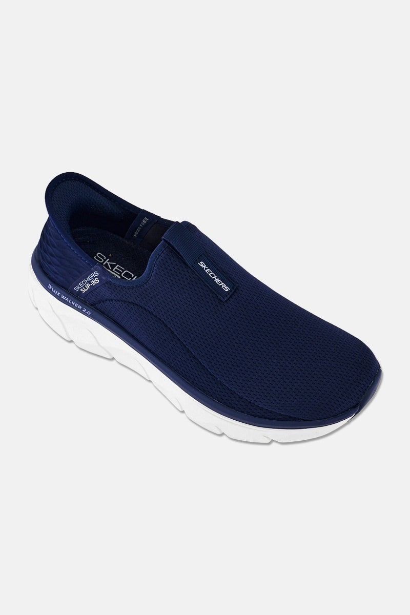 SKECHERS Women D Lux Happy Step Slip On Walking Shoes, Navy - Image 1