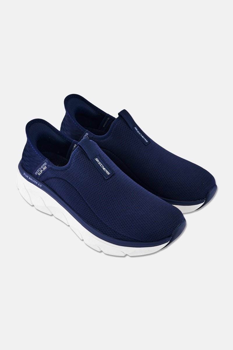SKECHERS Women D Lux Happy Step Slip On Walking Shoes, Navy - Image 2