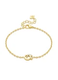 شيروتي 1881 سوار إليسا مطلي بالذهب بتصميم حرف  متشابك للنساء