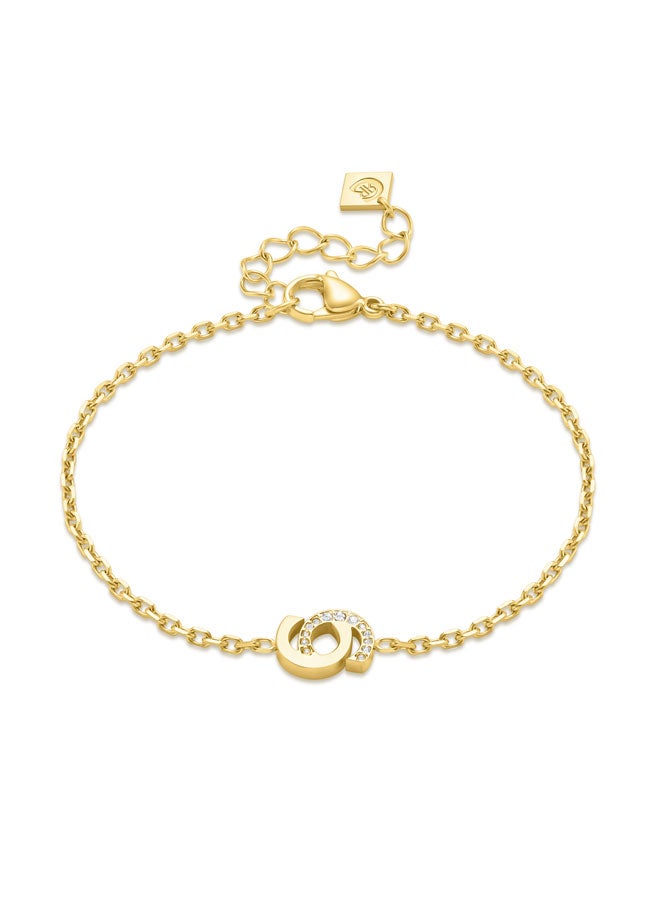 CERRUTI 1881 Elisa Gold Plated Interlocked 'C' Charm Bracelet for Women  - Image 1