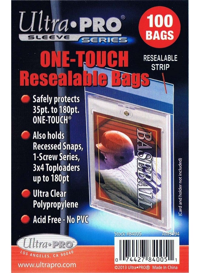 Ultra Pro 5 Ultra Pro Magnetic One Touch Resealable Bag Packs 84005 500 Total (5 100ct Packs) - For Magnetic Holders
