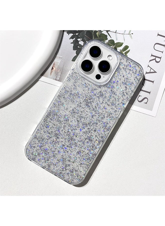 NIBEMINENT Silver Foil Fine Flash Protective TPU Case Cover For iPhone 14 Pro Max Clear - Image 1