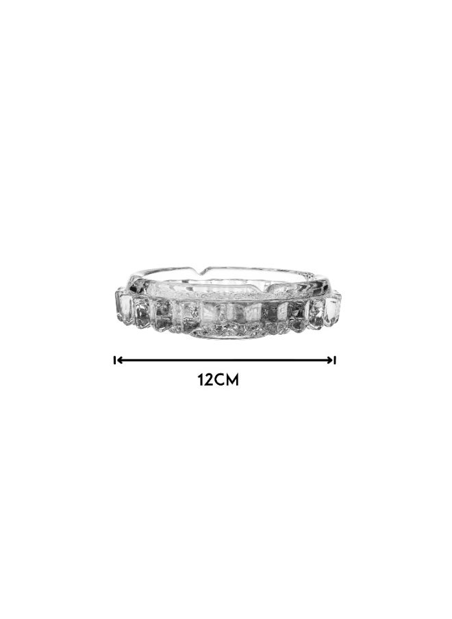 Round glass ashtray