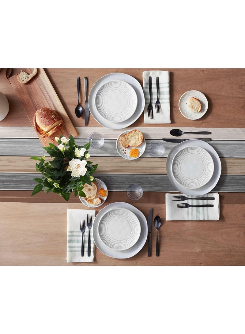 Farmhouse Table Runners, Burlap Linen Rustic Table Runners 183 cm Long, Retro Barn Wood Gray Brown Table Runner for Coffee Table, Holiday Parties, Wedding, Events Dinner, Home Decor - Image 3