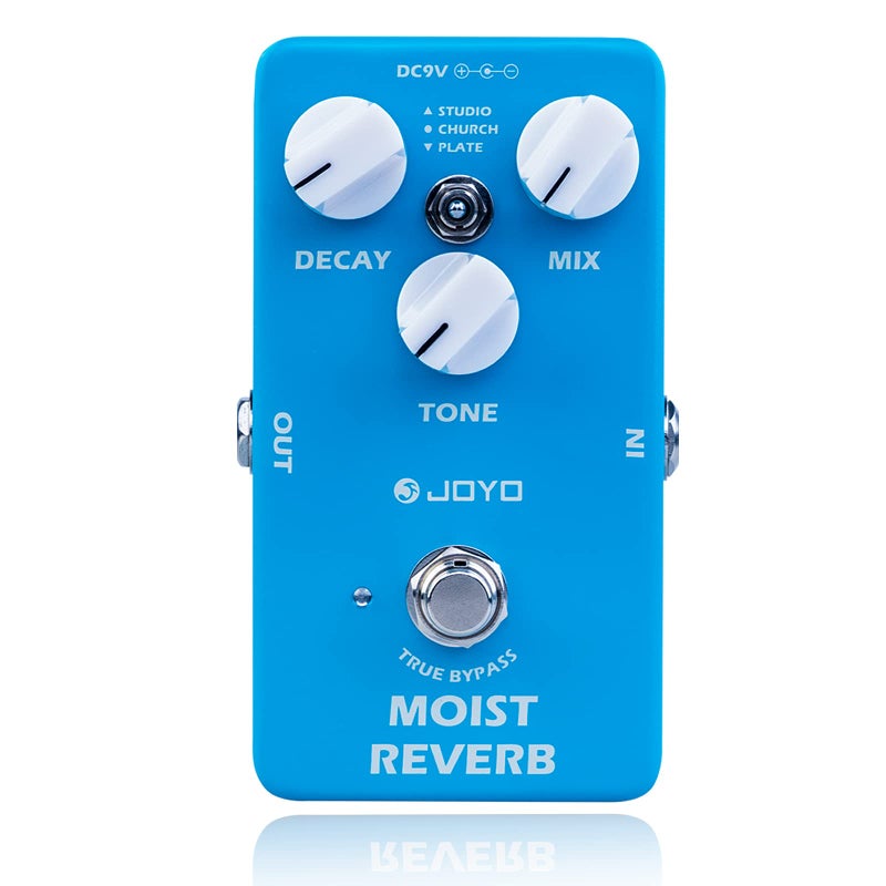 JOYO Reverb Effect Pedal Digital Guitar Pedal with 3 Reverb Effects (Studio, Church, Plate) for Electric Guitar - True Bypass (MOIST JF-20) - Image 1