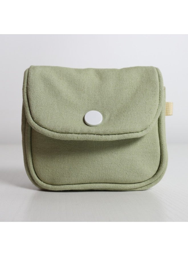 Small Canvas Clutch With Hidden Snap, Small Pocket Coin Purse, Lipstick Bag, Makeup Bag, Trendy Canvas Bag