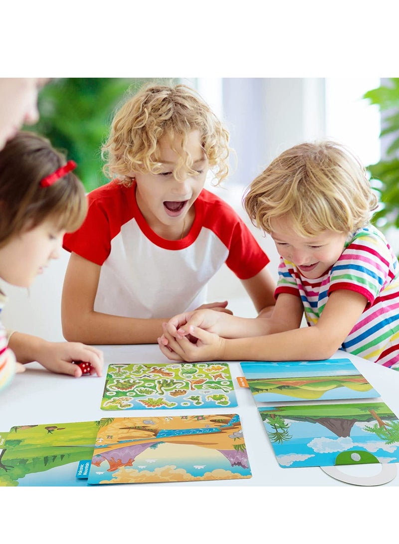 كاست ويف Reusable Sticker Books, Toddler Sticker Book Repositionable Sticker Pad for Kids Ages 2-4, 4 Sets Window Stickers Educational Toys Include Princess Garden Sea World Dinosaur World Animal Paradise - Image 4