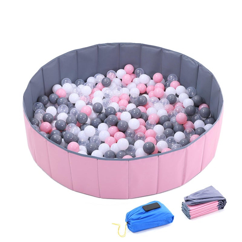 WWS 4 Feet Ball Pit for Kids/Baby Play Yard/Playpen/Fence, Folding Portable, No Need to Inflate, More Than 12 Sq.ft Play Space, Two Colors - Image 1