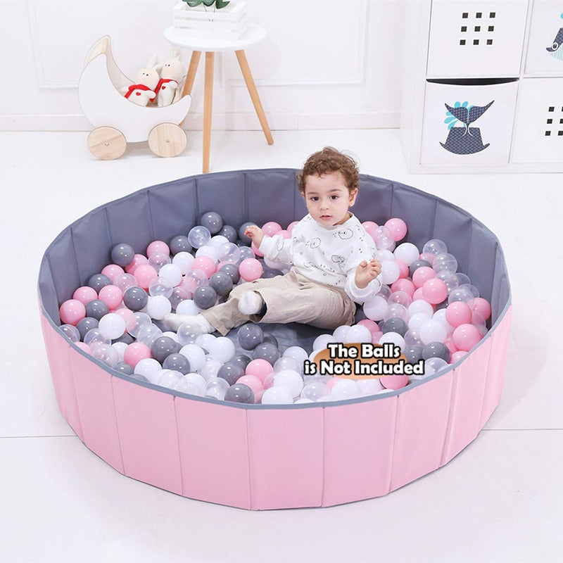 WWS 4 Feet Ball Pit for Kids/Baby Play Yard/Playpen/Fence, Folding Portable, No Need to Inflate, More Than 12 Sq.ft Play Space, Two Colors - Image 5