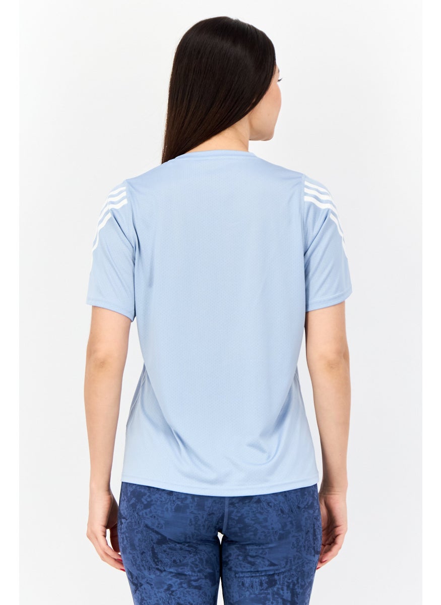 Adidas - Women Sportswear Fit Short Sleeves Training T-Shirt, Dusty Blue - Image 1