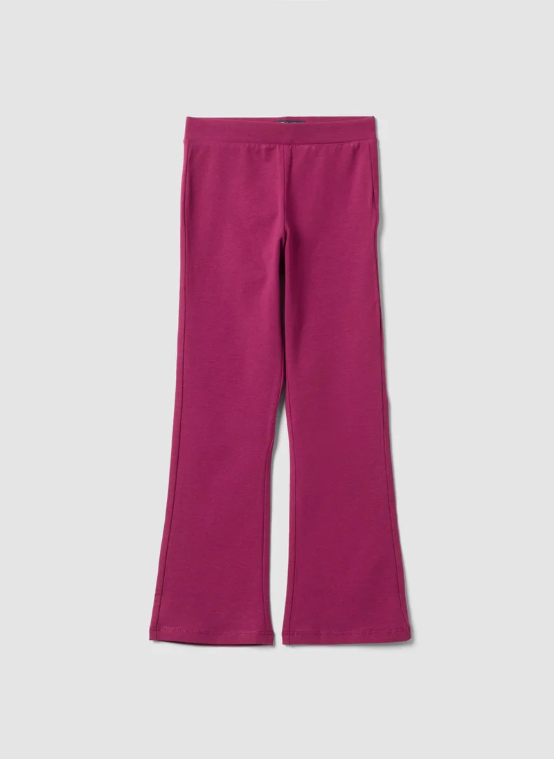 او في اس OVS Purple stretch cotton flared leggings for girls