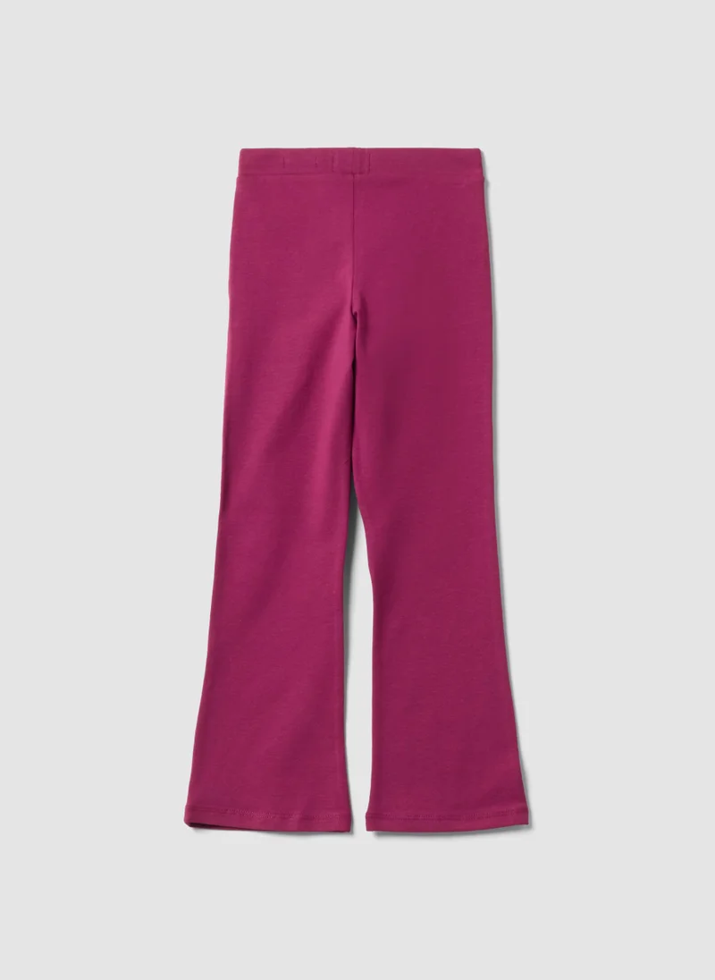 او في اس OVS Purple stretch cotton flared leggings for girls